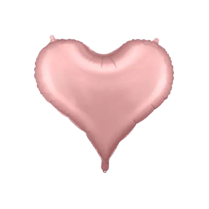 Ballon Aluminium Satiné Cœur Rose Clair - 75x64,5cm