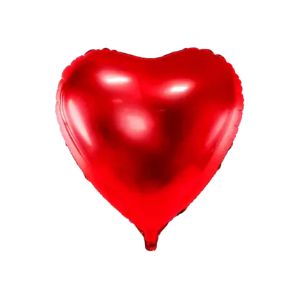 Ballon Mylar - Coeur Rouge Métallisé - 73x73cm