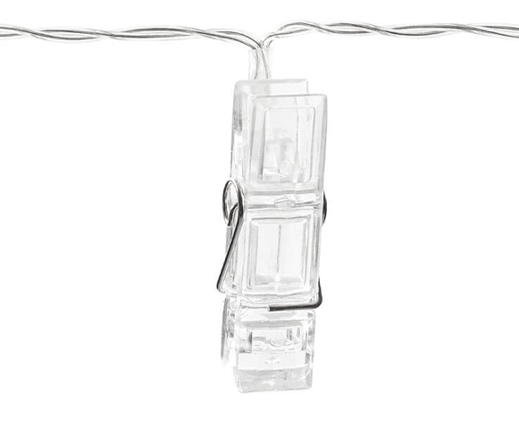 Guirlande à LED - Pinces Décoratives - Transparent - 1,4m : Décoration  salle de mariage sur Sparklers Club