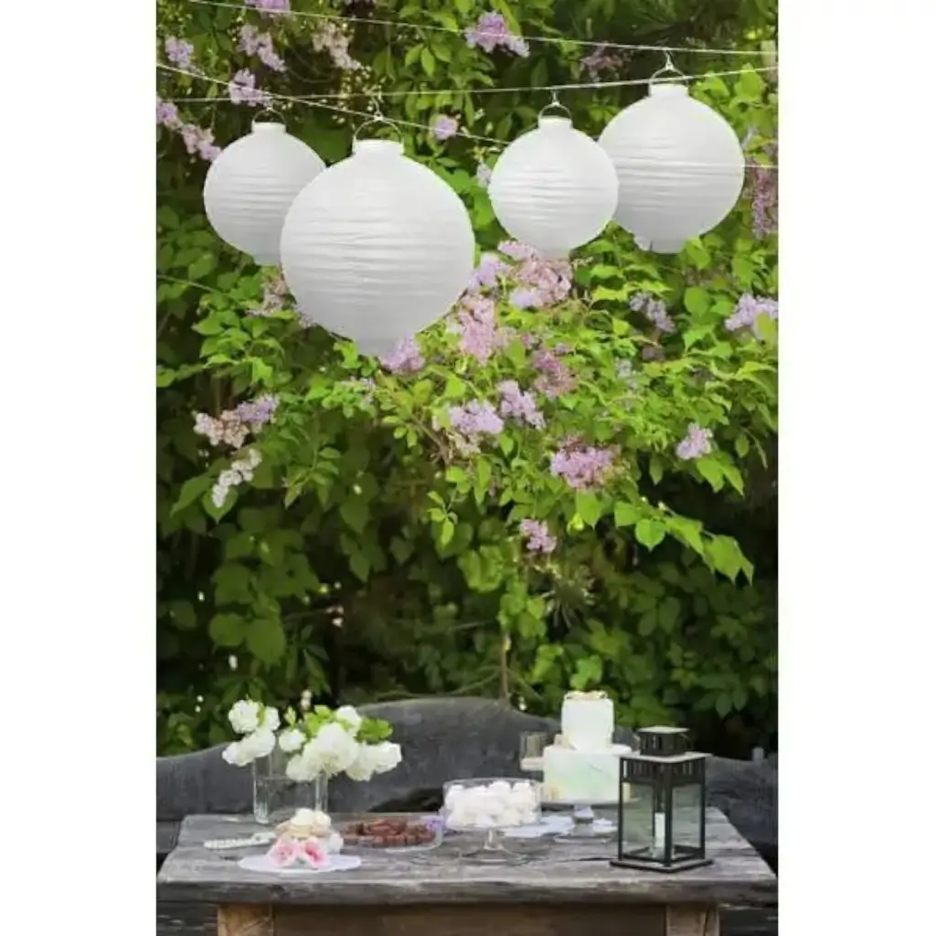 Lampion LED Blanc 30cm 