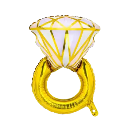 Ballon Mylar - Bague en Or - 60x95cm