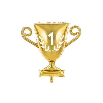 Ballon Mylar scintillant -  Coupe Sport en Or - 64x61cm