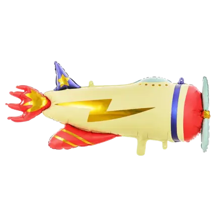 Ballon Mylar effet Givré - Avion - 91x39cm