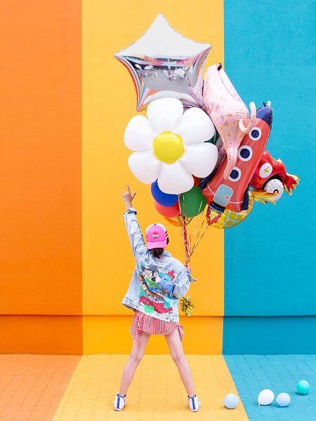 Ballon Mylar effet Brillant - Fusée Rocket - 44x115cm