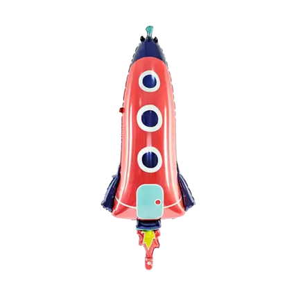Ballon Mylar effet Brillant - Fusée Rocket - 44x115cm
