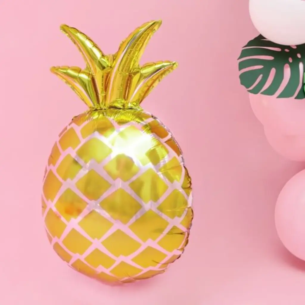 Ballon Aluminium Métallisé - Ananas Doré - 38x63cm