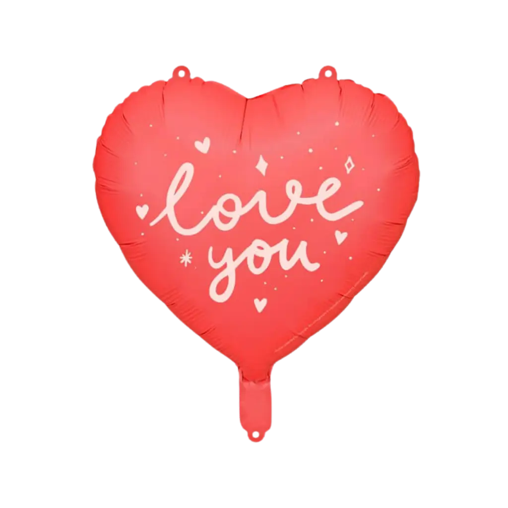 Ballon en Aluminium - Coeur Rouge LOVE YOU -  45cm