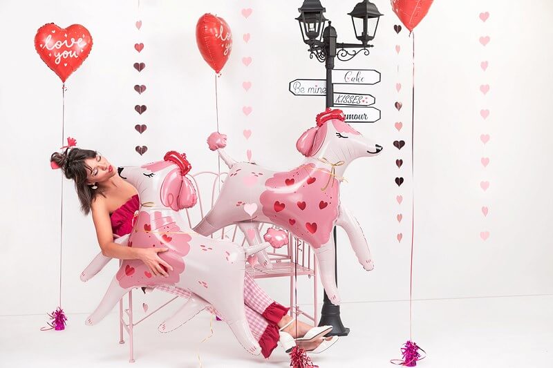 Ballon en Aluminium - Coeur Rouge "LOVE YOU" -  45cm