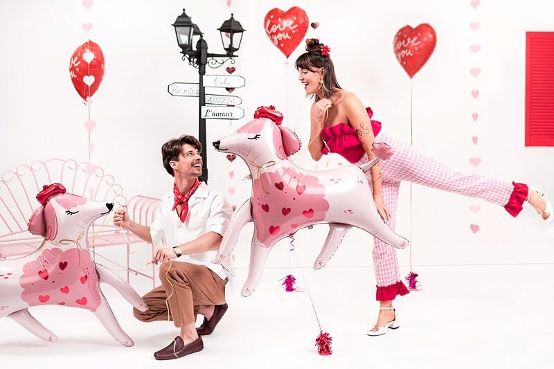 Ballon en Aluminium - Coeur Rouge "LOVE YOU" -  45cm