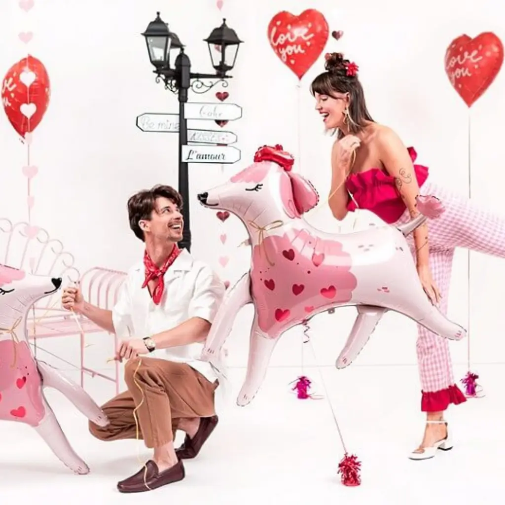Ballon en Aluminium - Coeur Rouge LOVE YOU -  45cm