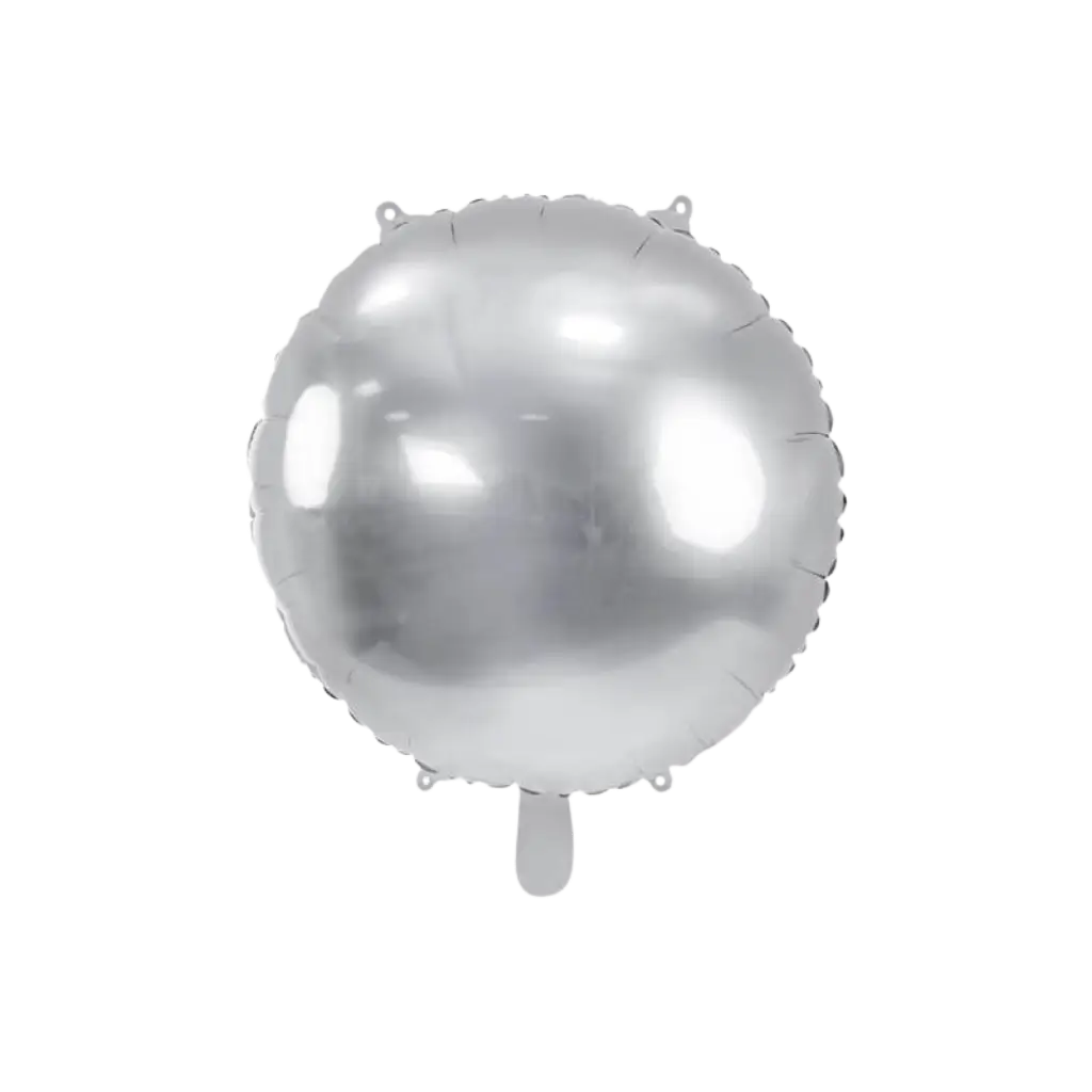 Ballon Rond Métallique effet Miroir - Argent - 45cm