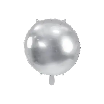 Ballon Rond Métallique effet Miroir - Argent - 45cm