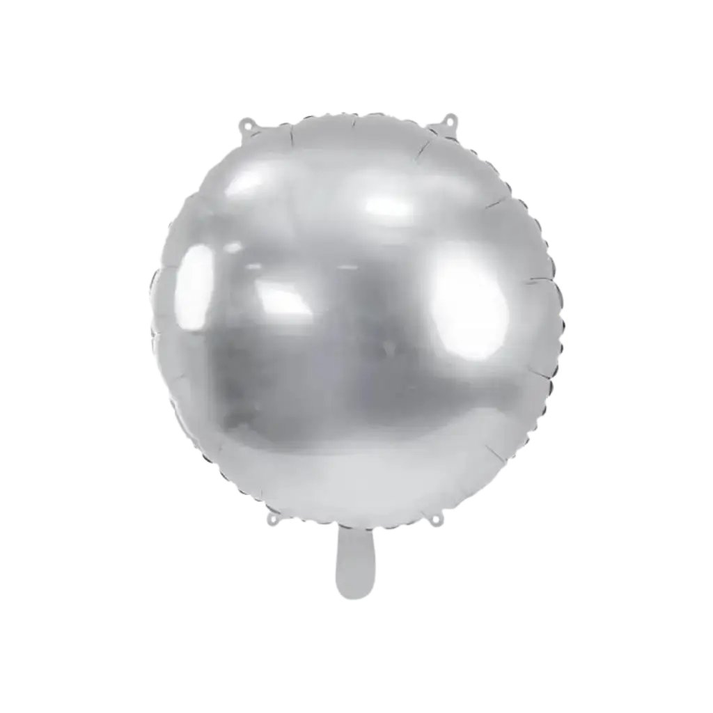 Ballon Rond Métallique effet Miroir - Argent - 59cm