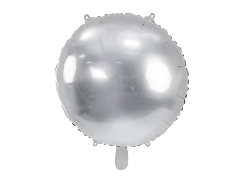 Ballon Rond Métallique effet Miroir - Argent - 80cm