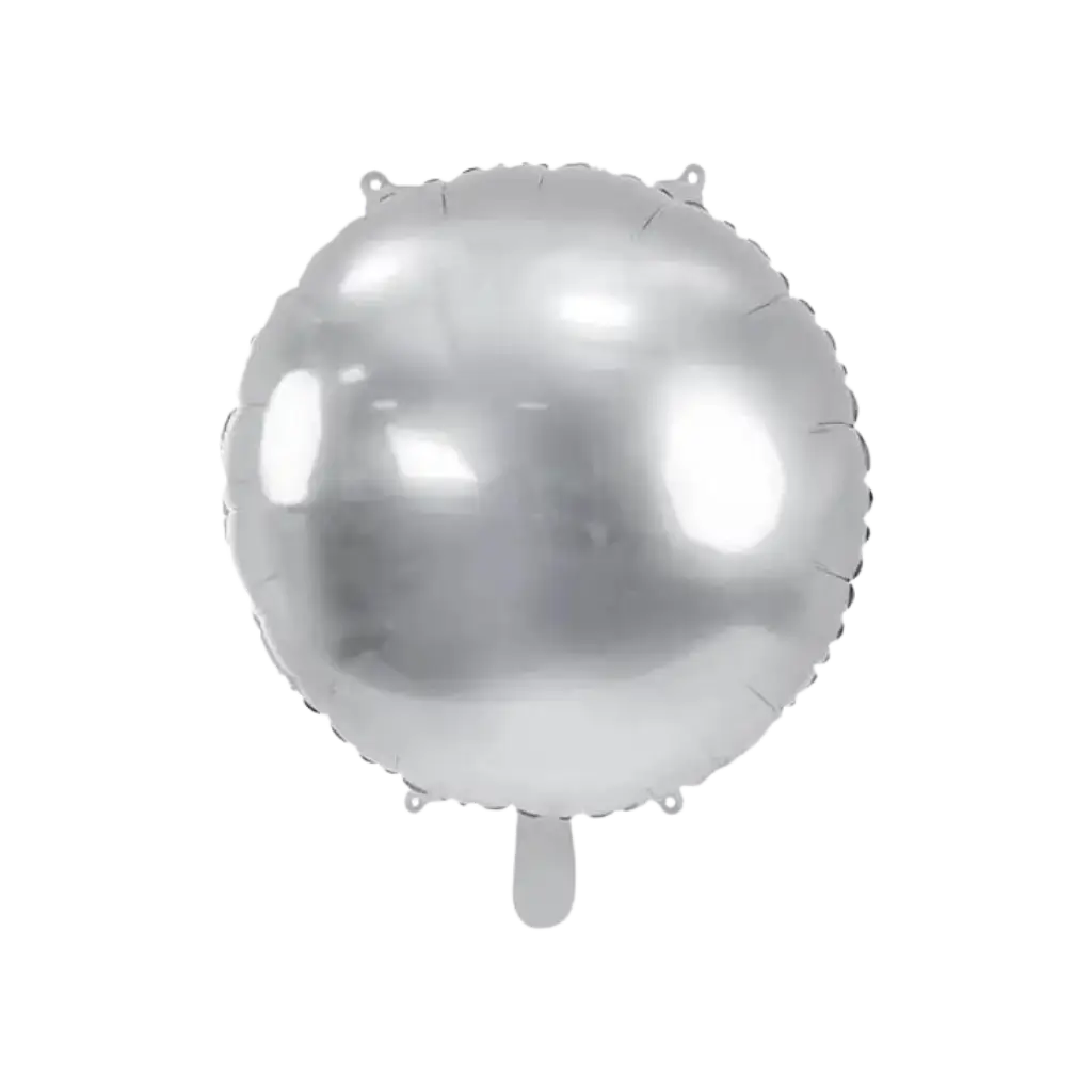 Ballon Rond Métallique effet Miroir - Argent - 80cm