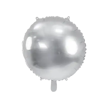 Ballon Rond Métallique effet Miroir - Argent - 80cm