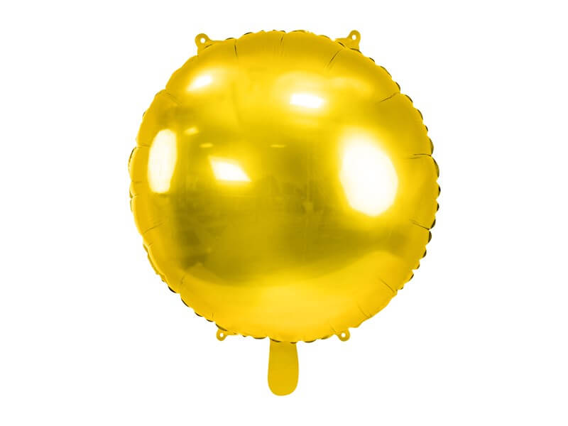 Ballon Rond Métallique effet Miroir - Or - 45cm