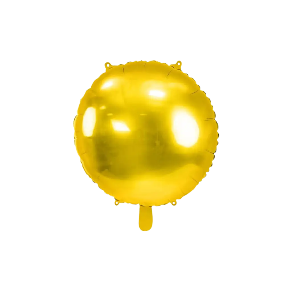 Ballon Rond Métallique effet Miroir - Or - 45cm