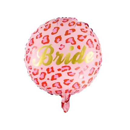 Ballon en Aluminium - Bride Rose Léopard - 45cm