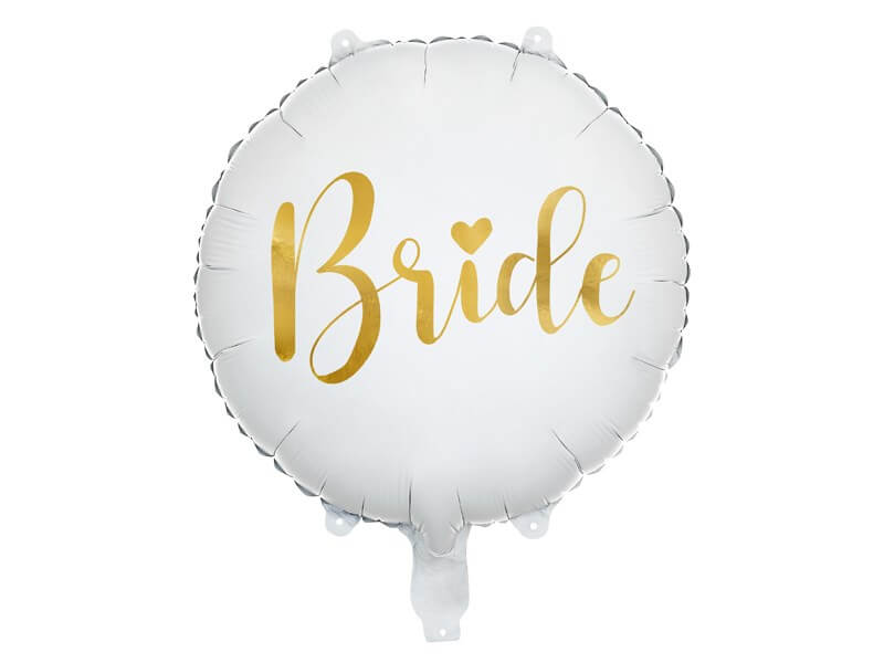 Ballon en Aluminium - Bride Blanc - 45cm