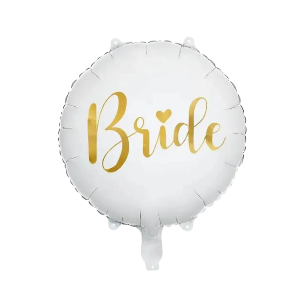 Ballon en Aluminium - Bride Blanc - 45cm