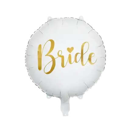 Ballon en Aluminium - Bride Blanc - 45cm