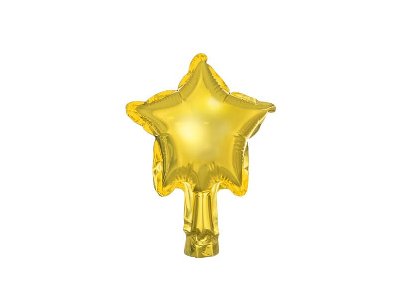 Ballon Étoile - Mylar métallisé - Or - 12cm (lot de 25)