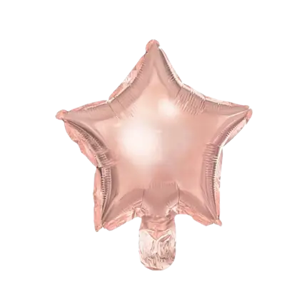 Ballon Étoile - Mylar métallisé - Or Rose - 25cm  (lot de 25