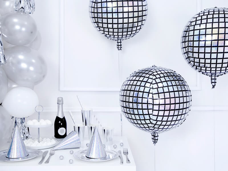 Ballon Mylar Holographique - BOULE DISCOTHÈQUE - 40cm