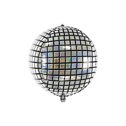 Ballon Mylar Holographique - BOULE DISCOTHÈQUE - 40cm