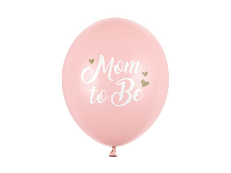 Lot de 6 Ballons"Mum To Be" Rose - 30cm
