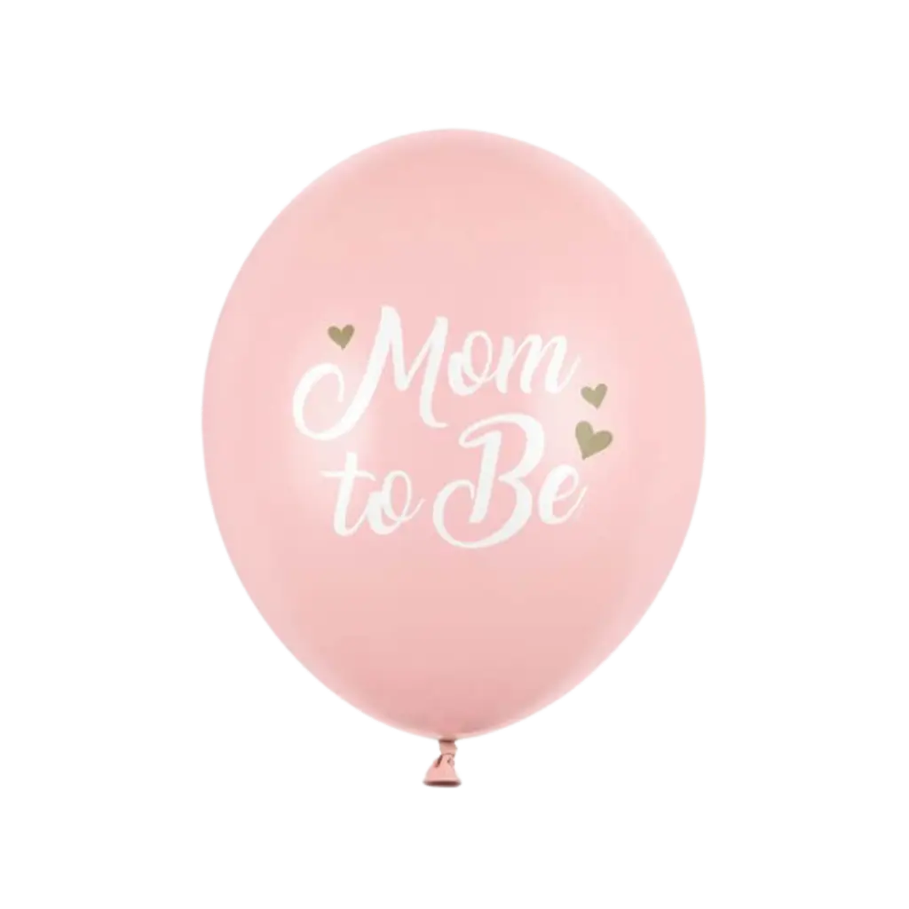 Lot de 6 Ballons"Mum To Be" Rose - 30cm