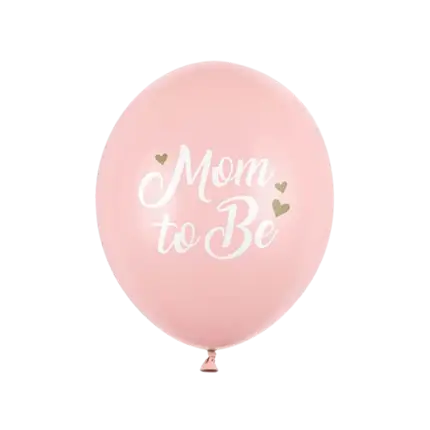 Lot de 6 Ballons"Mum To Be" Rose - 30cm