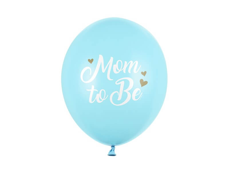 Lot de 6 Ballons"Mum To Be" Bleu - 30cm