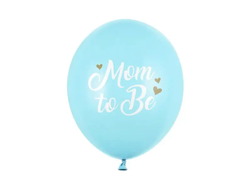 Lot de 6 Ballons"Mum To Be" Bleu - 30cm