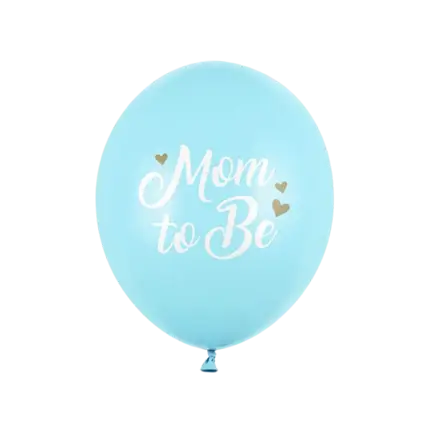 Lot de 6 Ballons"Mum To Be" Bleu - 30cm