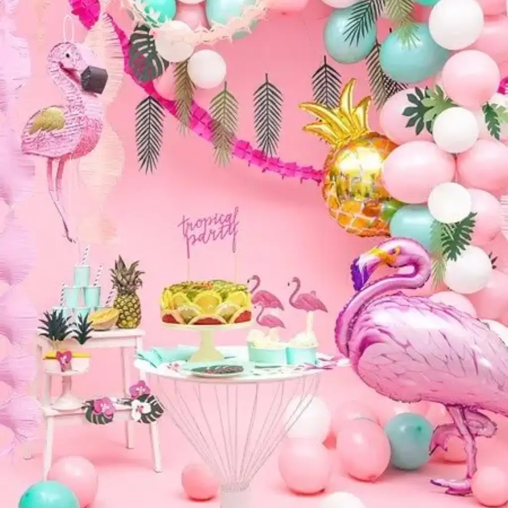 Décoration Gâteau Flamants Roses 