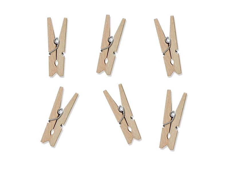 Lot de 20 épingles en bois 
