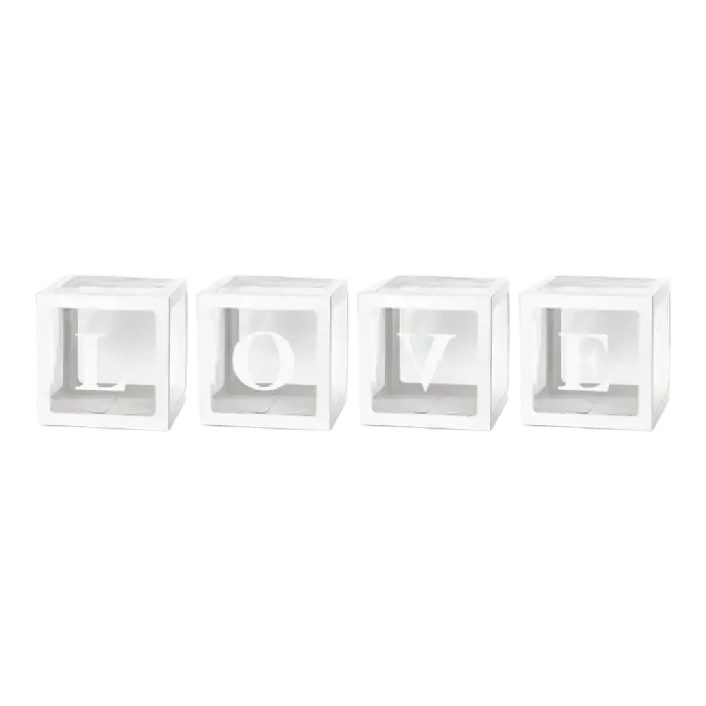 4 CUBES À BALLON  LOVE