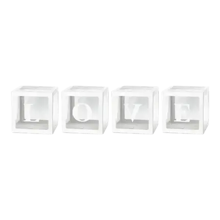 4 CUBES À BALLON  "LOVE"