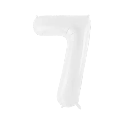 Ballon anniversaire chiffre 7 Blanc 86 cm