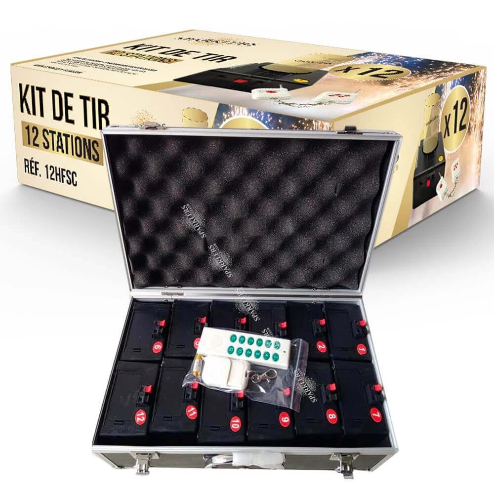 Kit de tir 12 stations pour jets de scène 