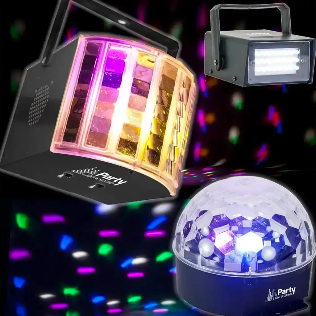 Pack de 3 Effets de Lumière LED-STROBE-ASTRO