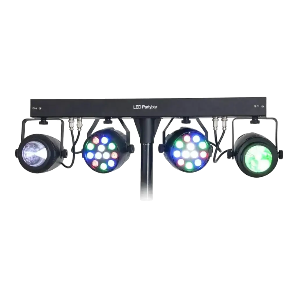 Support de Lumière 2 PAR LED RGBW &amp; 2 Moon Flower 