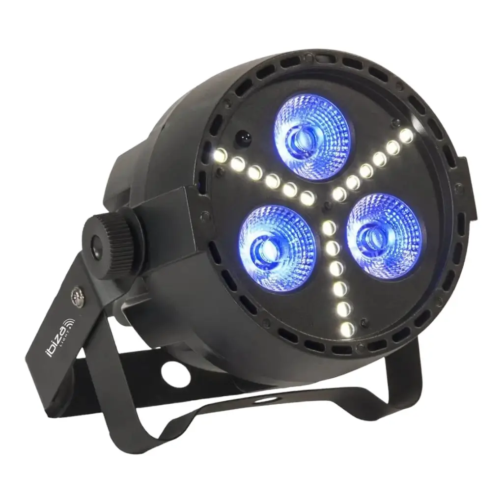 Projecteur PAR LED RGBW + Stroboscope - Ibiza Light