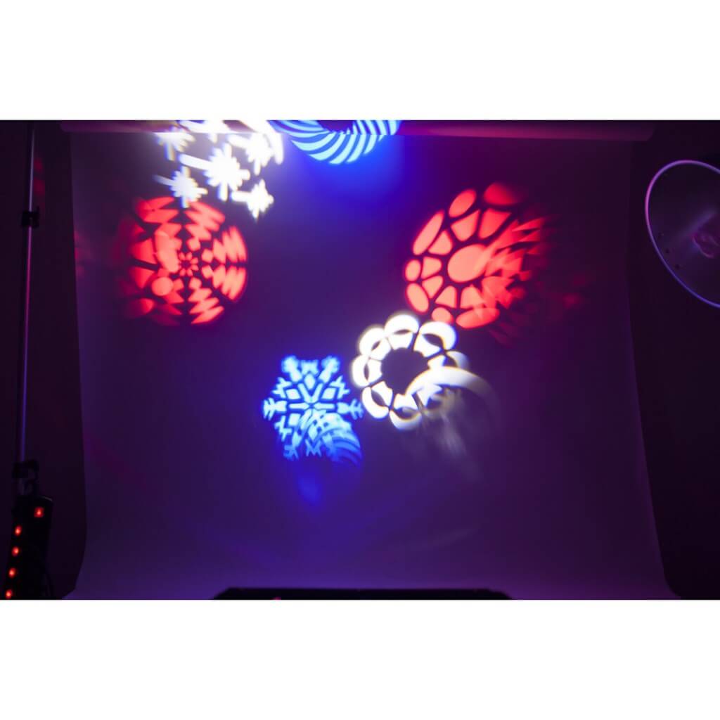 Effet Lumière Combiné 3-EN-1 Gobo, Wash/Strobo & Laser