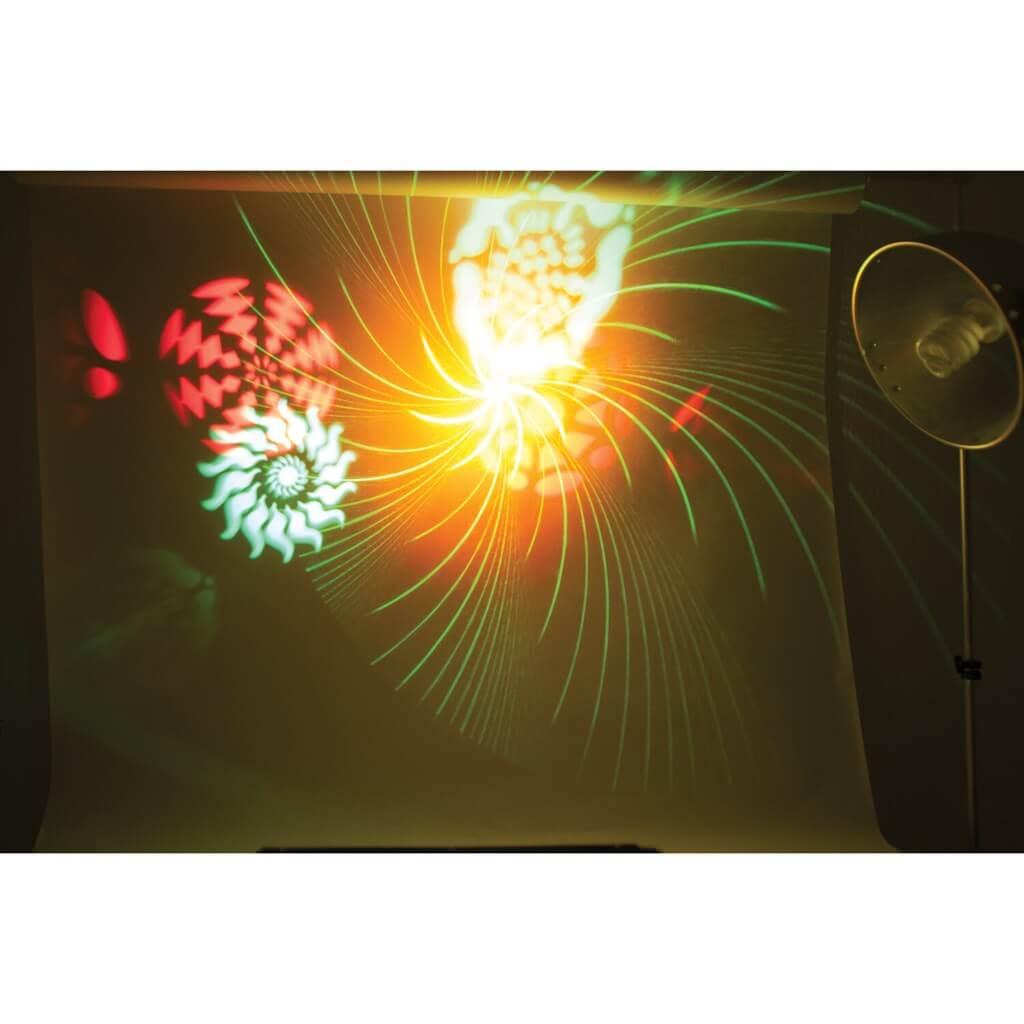 Effet Lumière Combiné 3-EN-1 Gobo, Wash/Strobo & Laser
