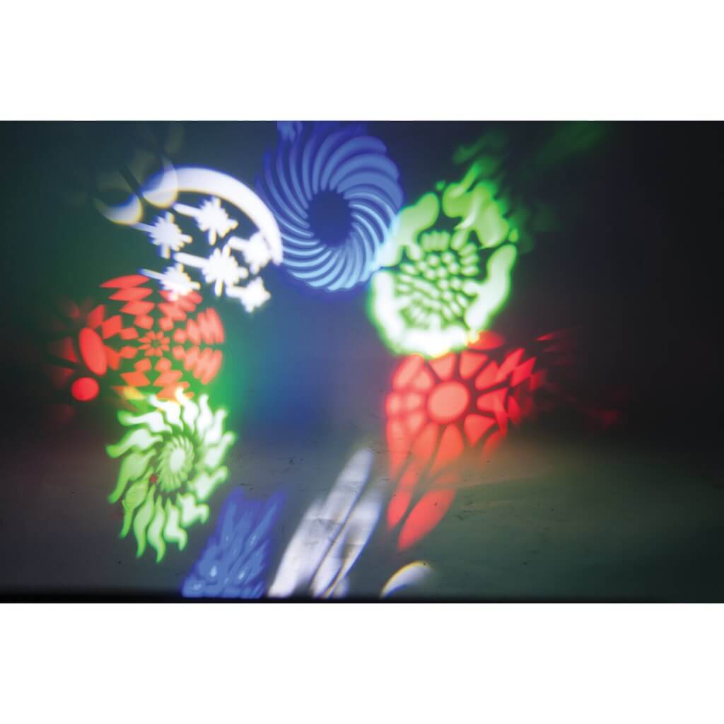 Effet Lumière Combiné 3-EN-1 Gobo, Wash/Strobo & Laser
