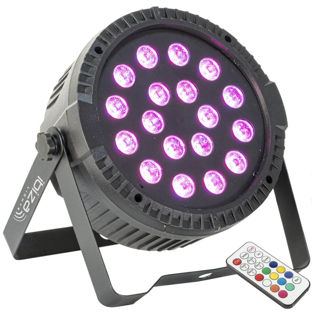 Projecteur PAR LED Extra plat 18x1W RGB