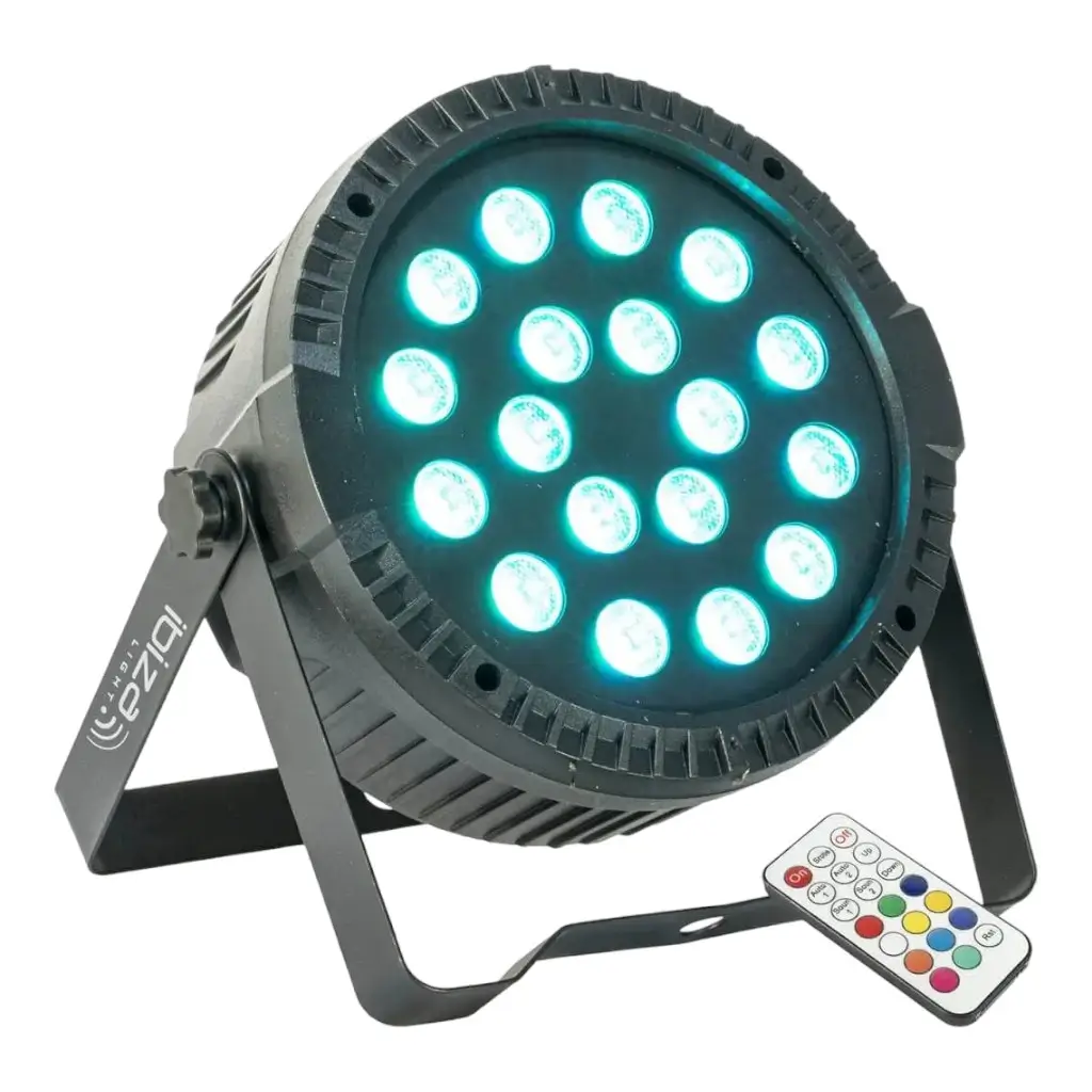 Projecteur PAR LED Extra plat 18x1W RGB